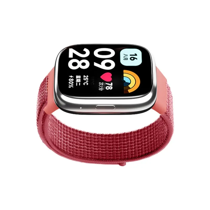 ZHENGGUANG Watch Band Apple Red Beige Compatibility Nylon Material-10