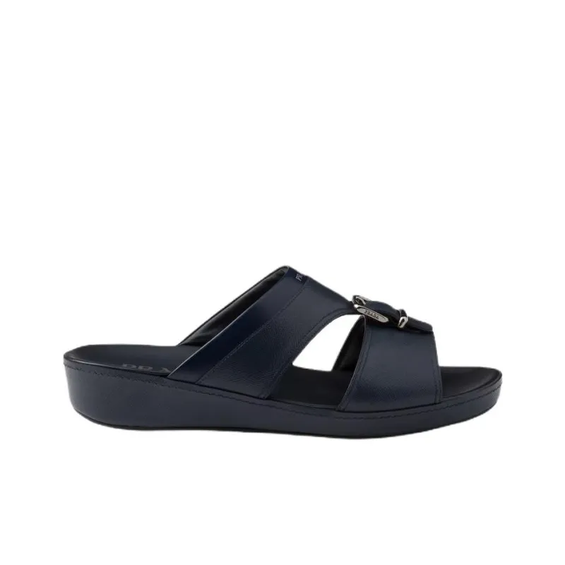 PRADA Saffiano Slide Slippers 3cm Men's Blue-1