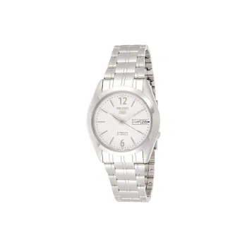SEIKO Automatic Mechanical Movement Stainless Steel Strap Watch 37mm Men's Watches White Dial