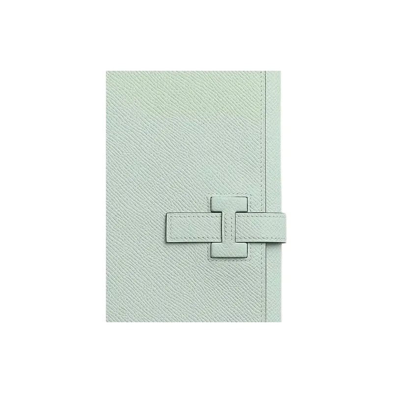 HERMES New H Passant Epsom Calfskin Wallet Women's 6W Menthe Mint Green-2