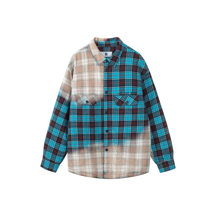 INXX Puffer Jackets Unisex Blue Black Plaid-0
