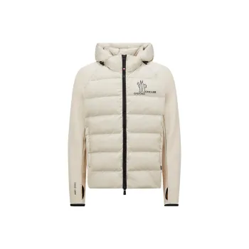 Moncler Grenoble Logo Printed Zip Up Straight Hem Jacket