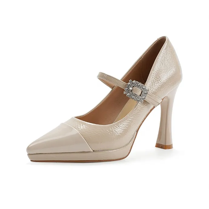 Varib Slim Heel High Heels 10cm Women's-7