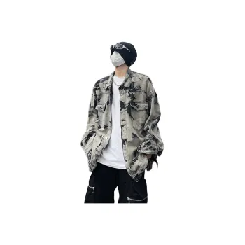 LA'T.WEEKEND Denim Jacket Unisex Black Gray Color