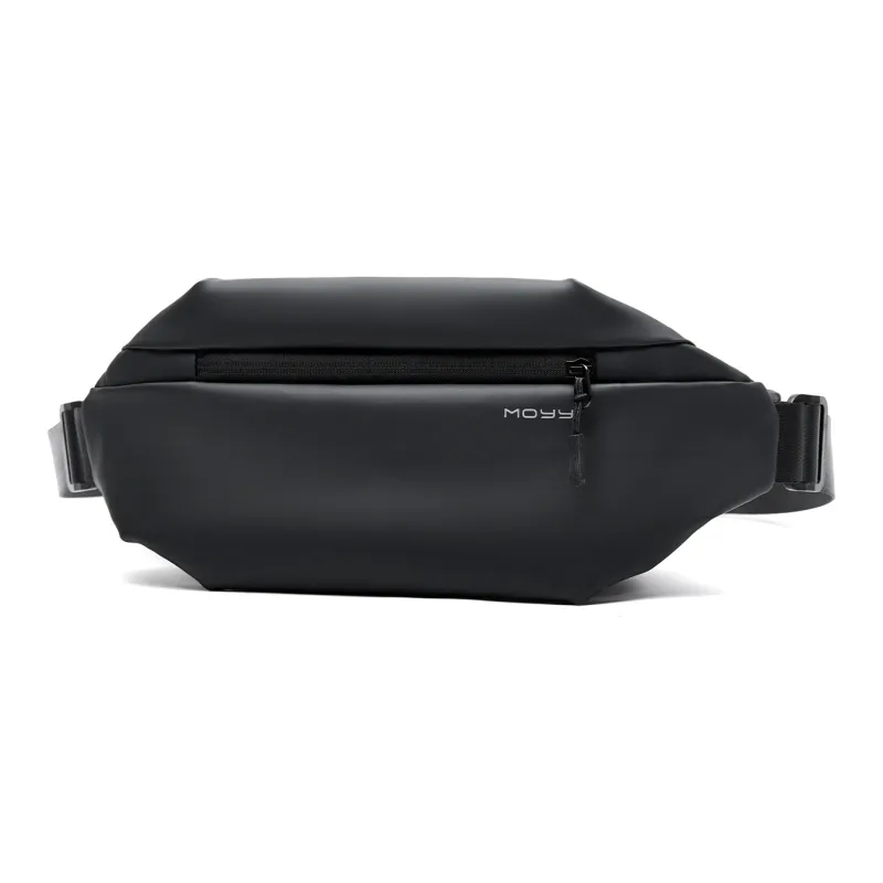 MOYYI PVC Quick Response Shoulder Bag, Crossbody Bag Regular Men's Black-0
