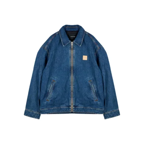 COACH FW24 Denim Jacket Men's Dark Color Washable