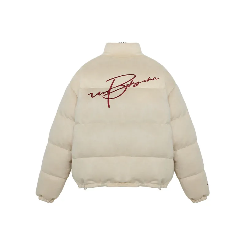 BJHG Vintage Writting Unisex Down Jacket-5