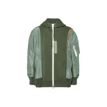 Sacai Nylon Twill X Sponge Sweat Hoodie