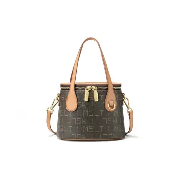 MashaLanti PVC Bucket Bag, Shoulder Bag, Crossbody Bag, Handbag Women's Coffee & Tea Brown