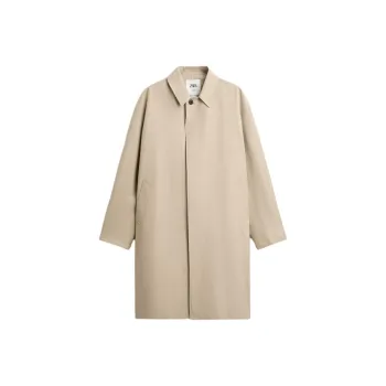 ZARA Coats Men Brown
