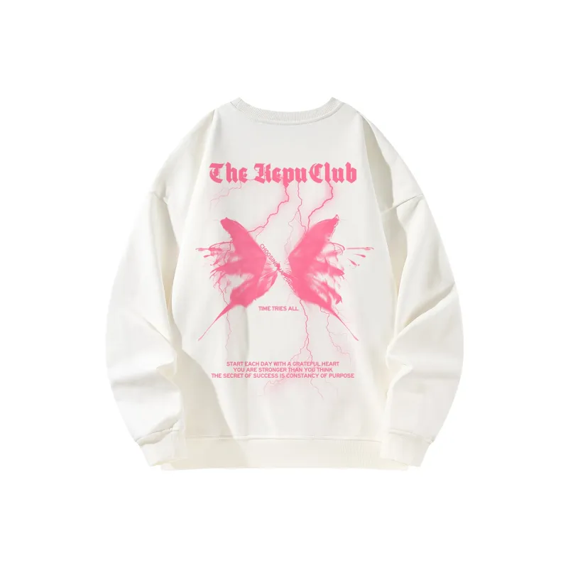 Kepu Sweatshirt Unisex White Pink-0