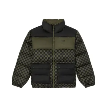 Vans Down Jacket Unisex Green Checkerboard