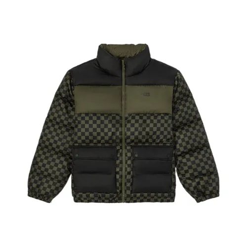 Vans Down Jacket Unisex Green Checkerboard
