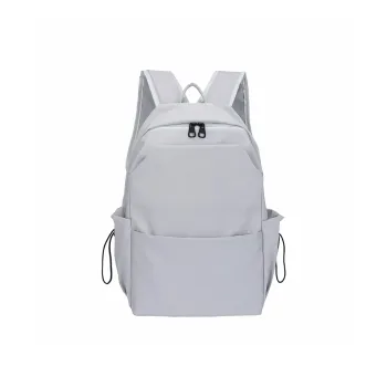 SEVENMOONS Nylon Fabric Backpack Unisex Gray/Black