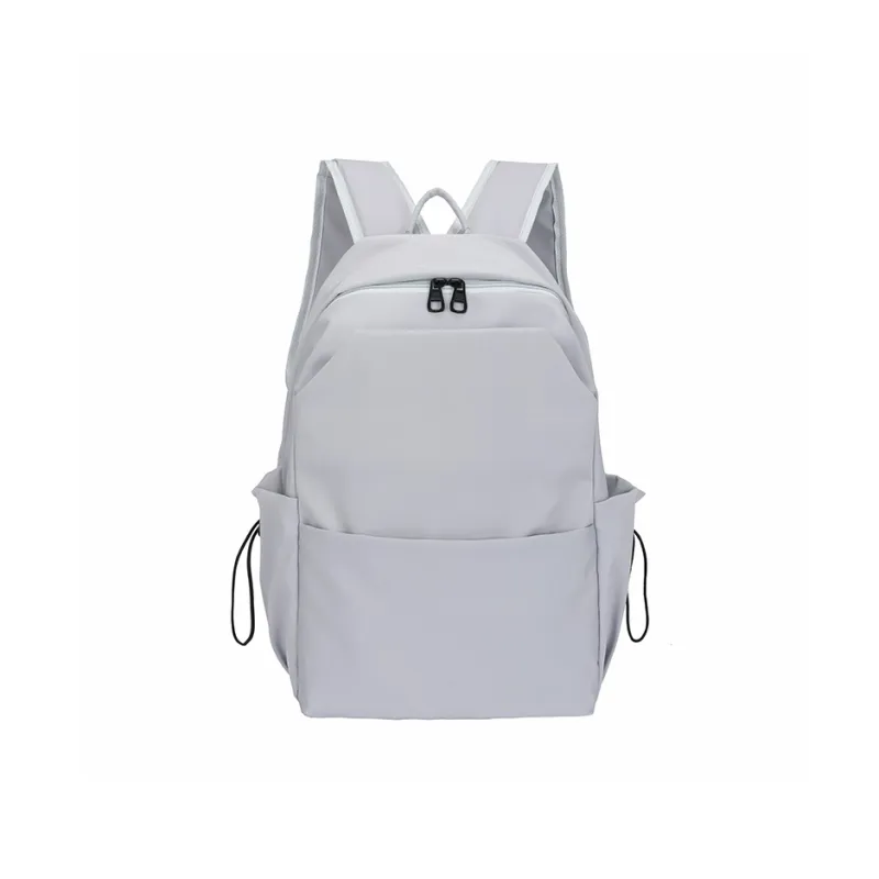 SEVENMOONS Nylon Fabric Backpack Unisex Gray/Black-0
