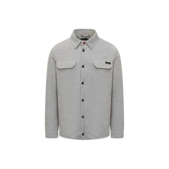 KITON Logo Patch Buttoned Overshirt