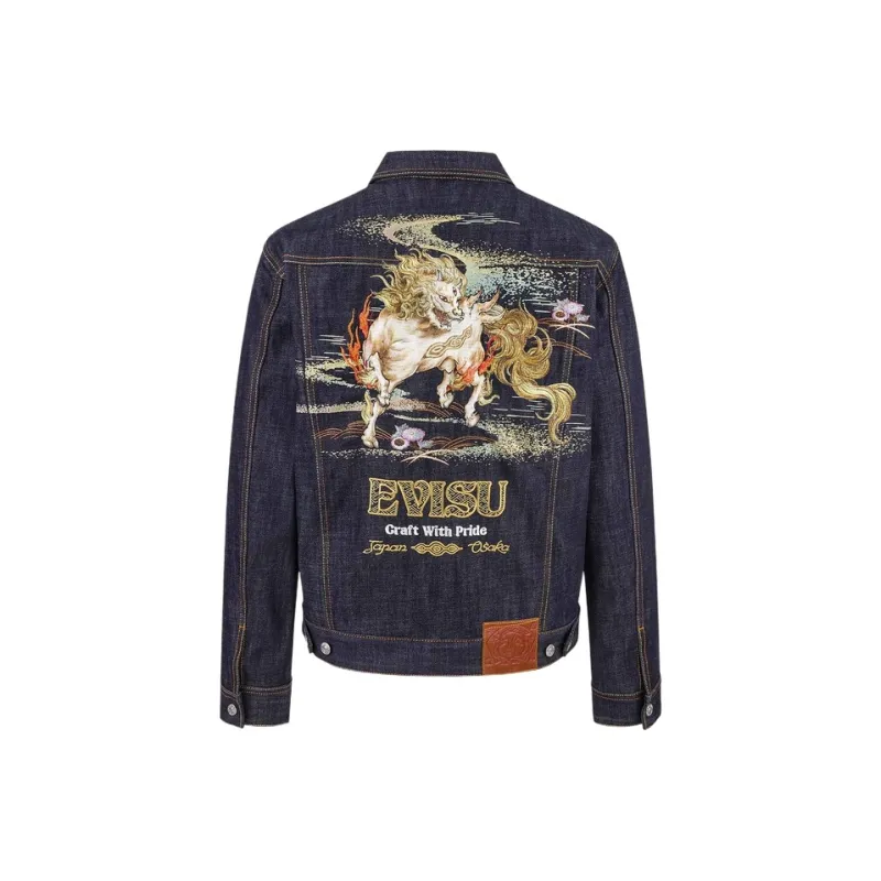 EVISU Denim Jacket Men's Denim Blue-0