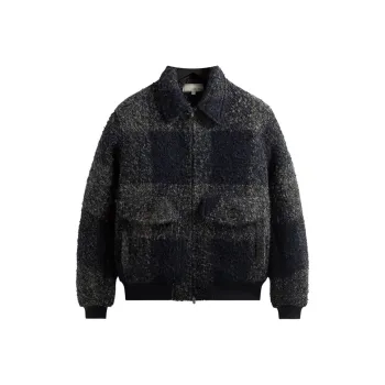 KITH & Kin Boucle Check Hawthorne Flight Jacket