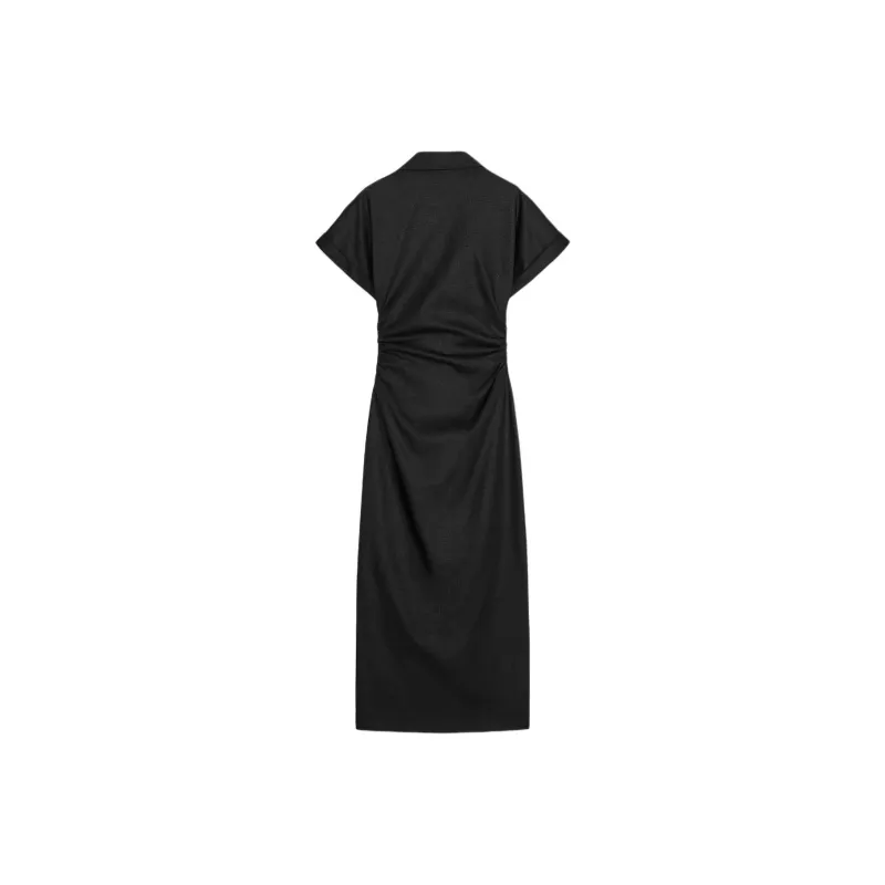 ZARA Short Sleeved Dress Women's Black-1