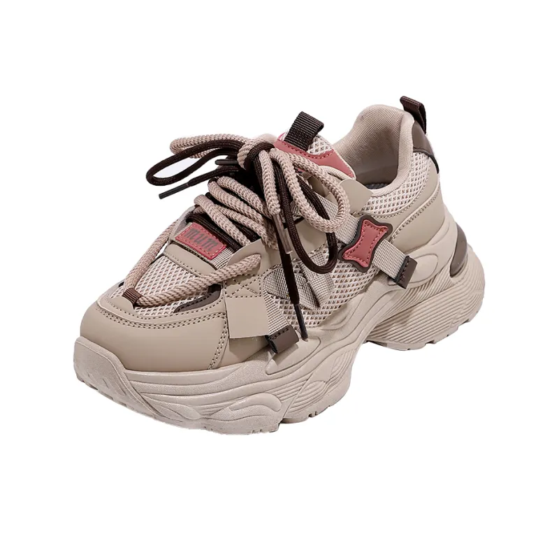 BOLE Slip Resistant And Breathable Low Top Chunky Sneakers Women's-10