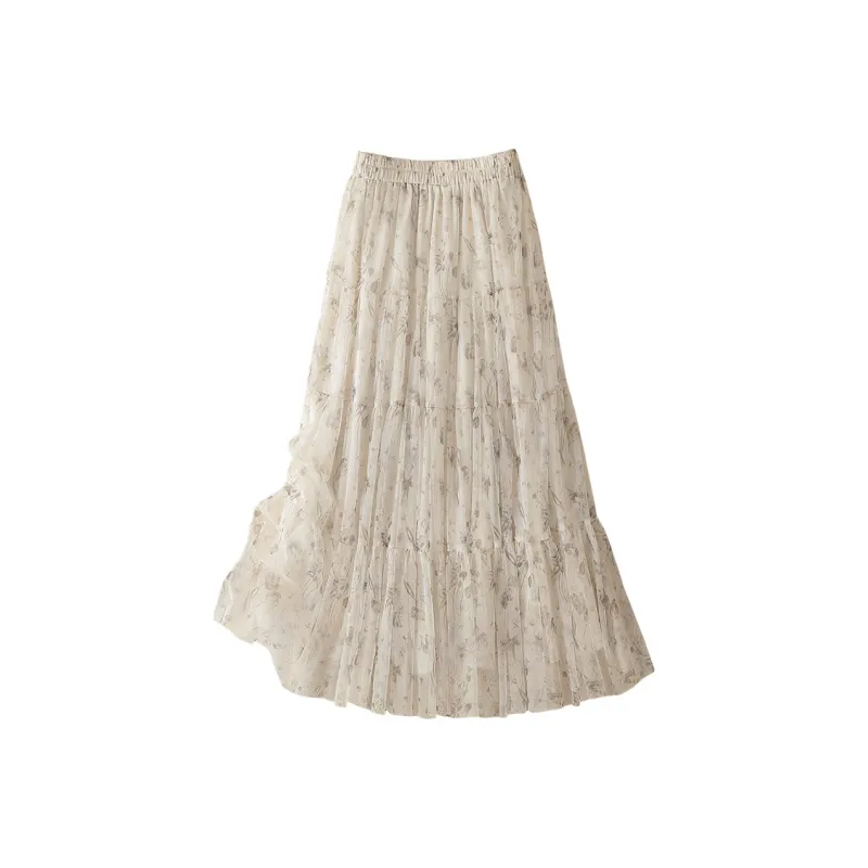 Cypress House Casual Long Skirt Women's Apricot-1