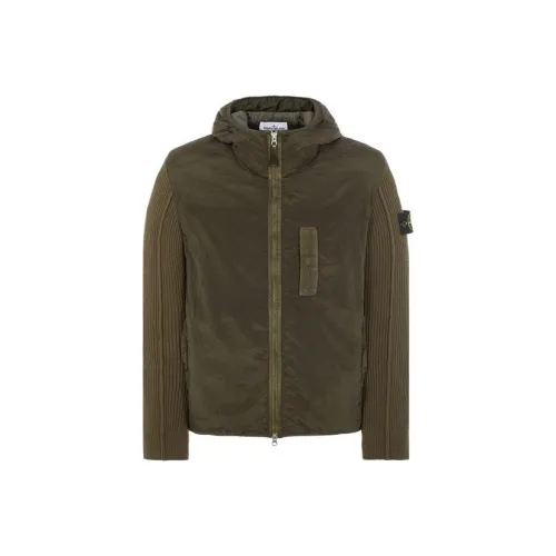 STONE ISLAND Jackets Men Green