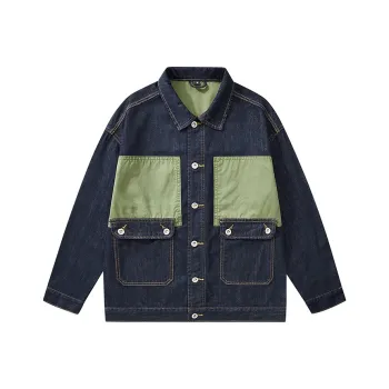 BENGEN Denim Jacket Unisex Blue