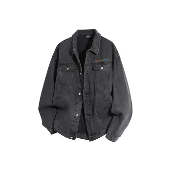 MEIPIN TANG Denim Jacket Unisex Black
