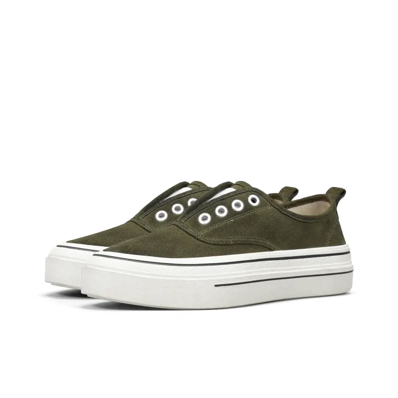CROOKED CARD Slip Resistant Height Increasing Abrasion Resistant Low Top Skateboard Shoes Women's-10