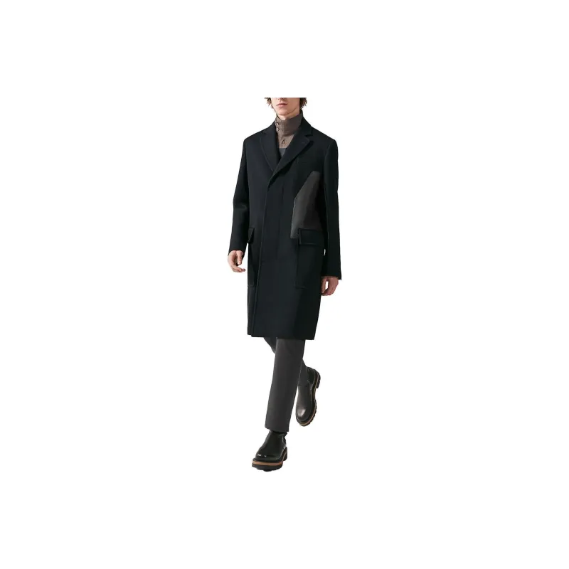 HERMES Coats Men Black-0