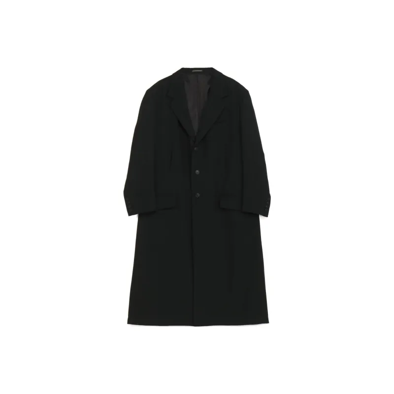 Yohji Yamamoto Pour Homme Coats Men Black-0