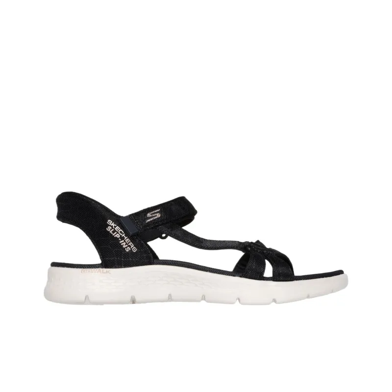 Skechers Go Walk Fle One Strap Sandals Women's Black-1
