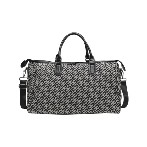 Wenpercy Fabric Travel Bag Unisex Black/Blue