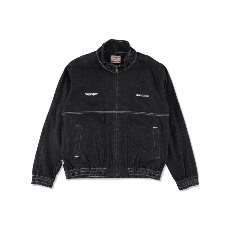 WIND AND SEA Wrangler Co-branded Model Denim Jackets Unisex Black-0