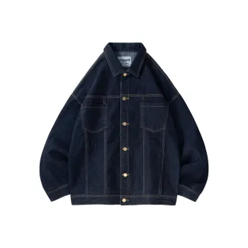 BORDERLESS BDLS Denim Jacket Unisex Dark Blue