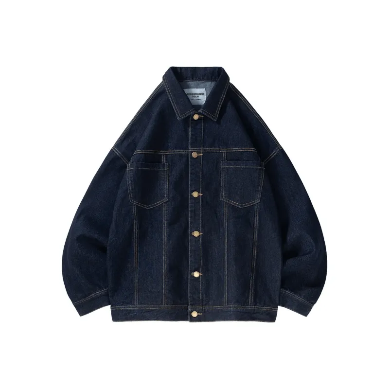 BORDERLESS BDLS Denim Jacket Unisex Dark Blue-0