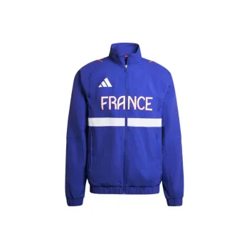 Adidas TEAM FRANCE PRESENTATION TRACK TOP Jackets Coats Men's Semi-Transparent Blue