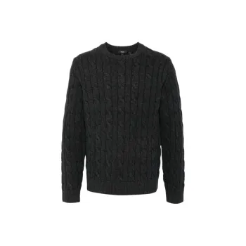 THEORY Cable Knit Mock Neck Sweater