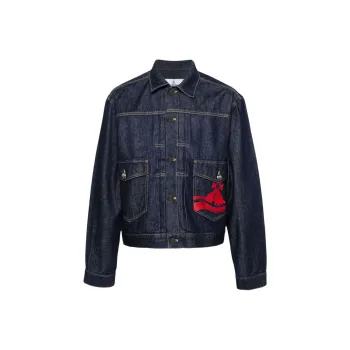 Vivienne Westwood Logo Printed Denim Jacket