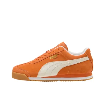 PUMA Roma Anti Slip Wear Resistant Low Top Casual Shoes Men's Orange White
