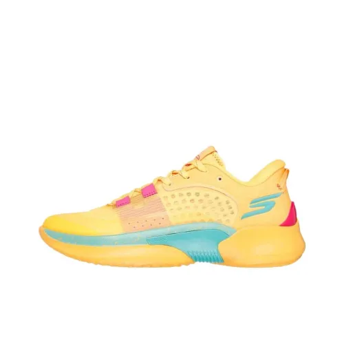Skechers SKX RESAGRIP Low Top Basketball Shoes Men's Yellow