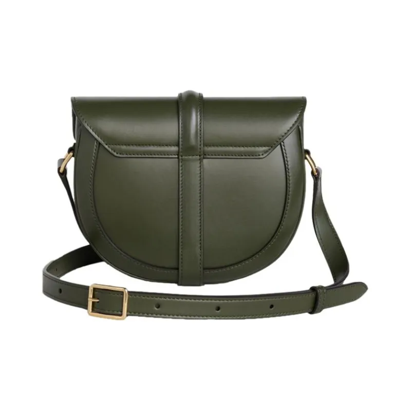 CELINE Besace16 Calfskin Shoulder Bag Crossbody Bag Small Size Women's Army Green-2