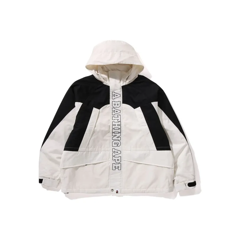 A BATHING APE Logo embroidered Hooded Jacket-0