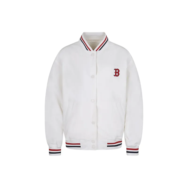 MLB Baseball Jacket Unisex Ivory White-0