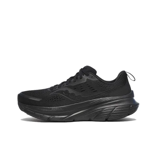 Saucony Guide 18 Anti Slip Wear Resistant Low Top Casual Running Shoes Men's Black