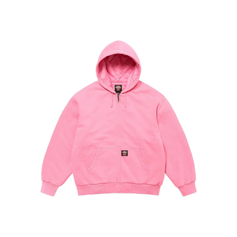 Supreme Dickies Quilted Lined Zip Up Hooded Sweatshirt-4