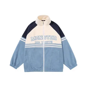 BIRDTALK Velvet Jackets Unisex Apricot Blue