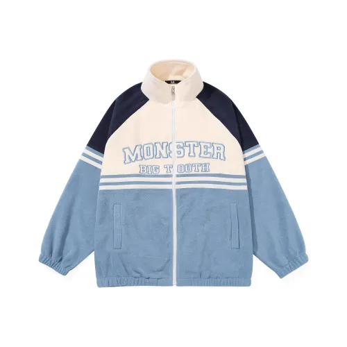BIRDTALK Velvet Jackets Unisex Apricot Blue