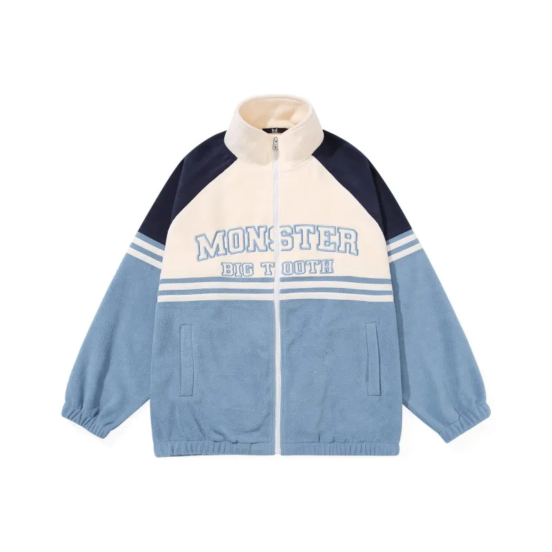 BIRDTALK Velvet Jackets Unisex Apricot Blue-0