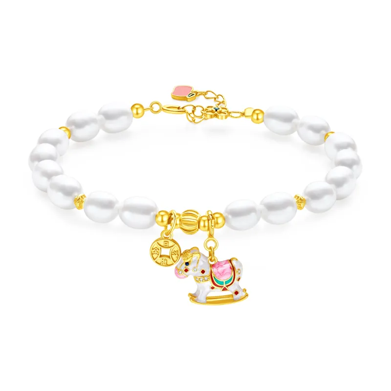 Lao Feng Xiang S925 Silver Bracelets Women's-0
